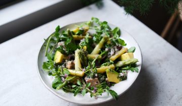 tuna, avocado and asparagus salad